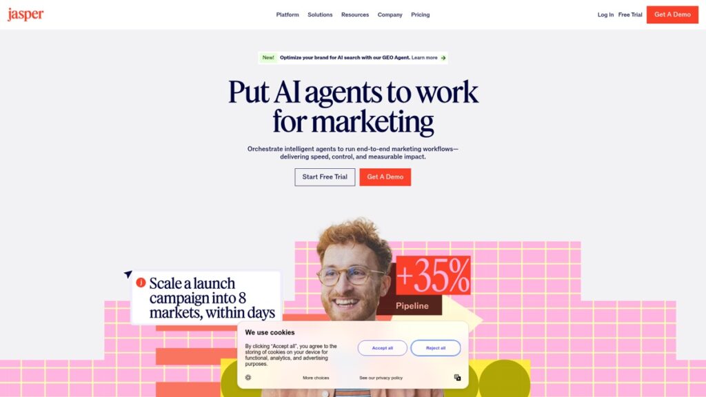 Jasper AI website screenshot