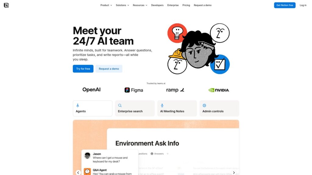 Notion AI website screenshot