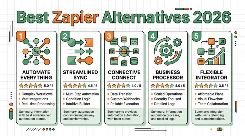7 Best Zapier Alternatives in 2026 (Free & Paid)
