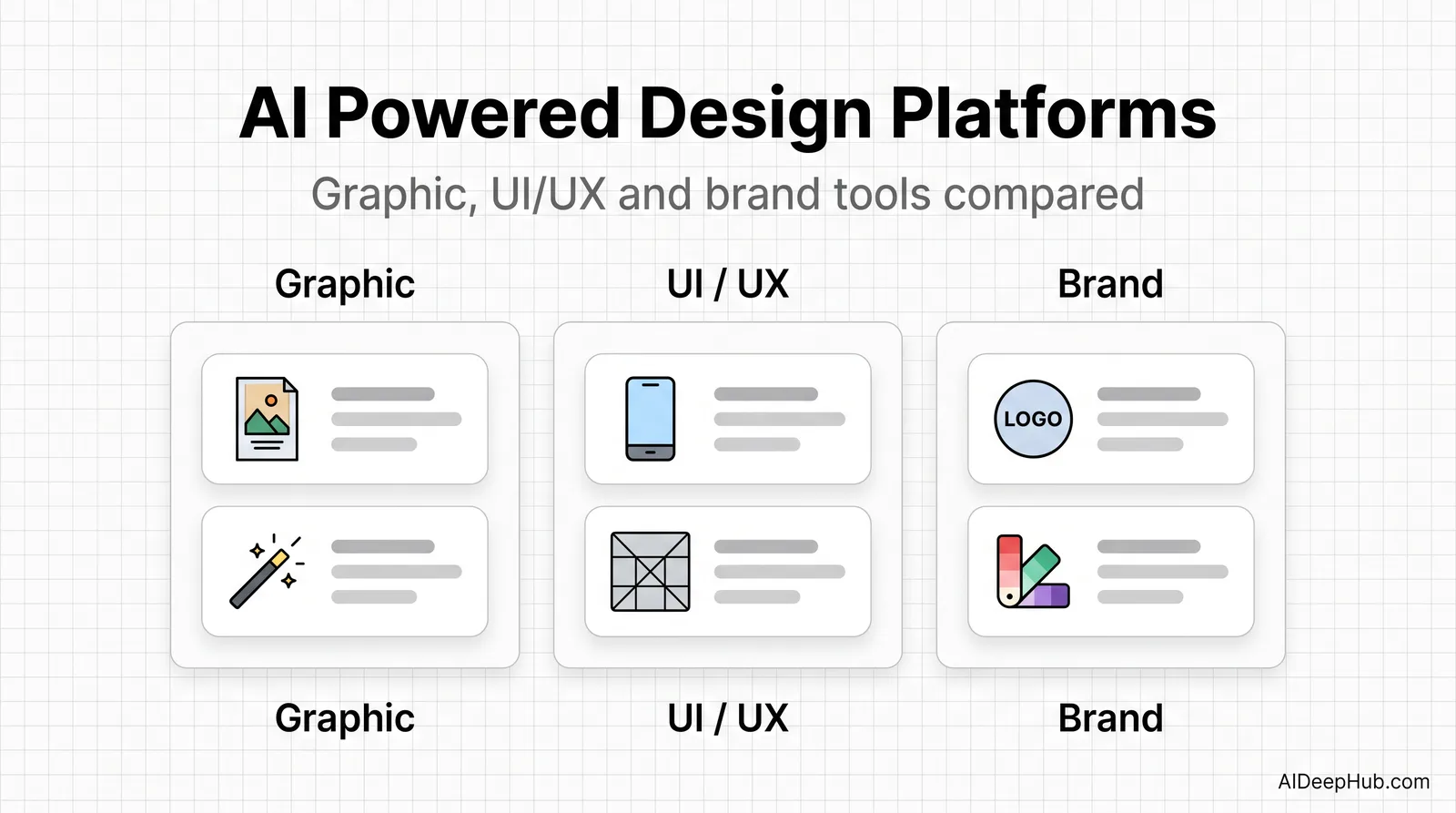 AI powered design platforms in 2026 — graphic, UI/UX and brand tools compared