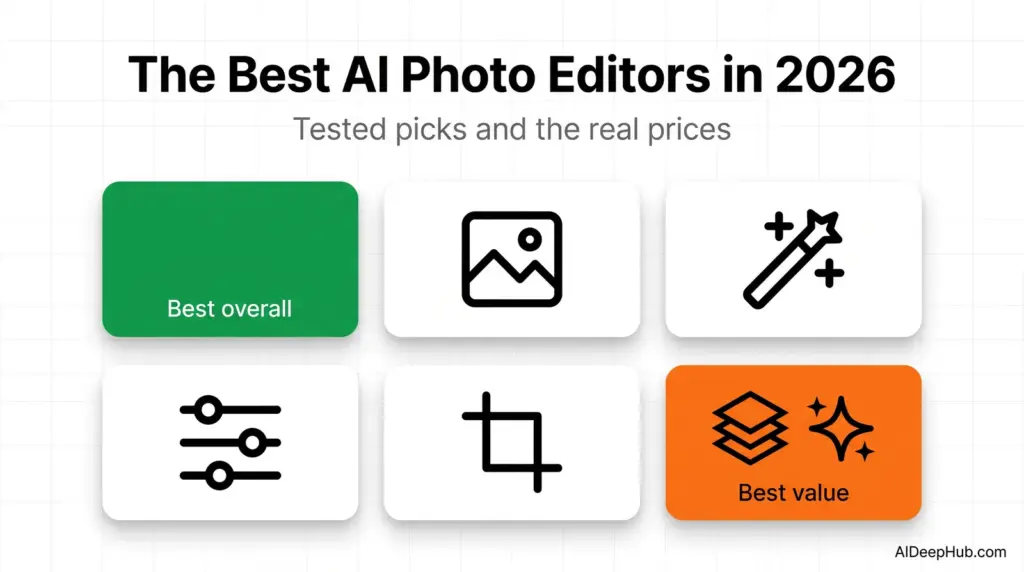 The best AI photo editors in 2026 compared — Photoshop, Lightroom, Luminar Neo, Topaz, Canva, Pixlr