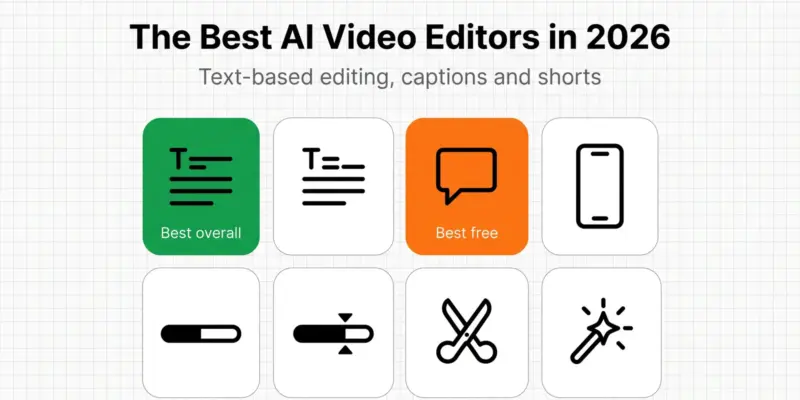 The 7 Best AI Video Editors in 2026 (Tested & Ranked)